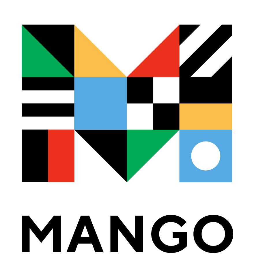 Mango Languages logo featuring a stylized letter M made of colorful geometric shapes in red, green, blue, yellow, black, and white.