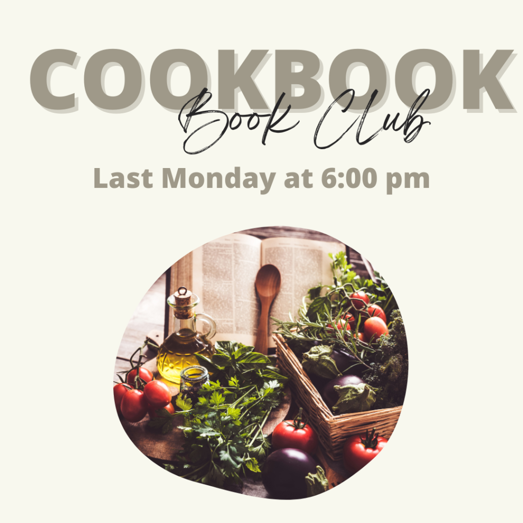 Cookbook Book Club: Last Monday at 6:00 pm